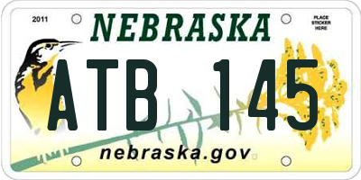NE license plate ATB145