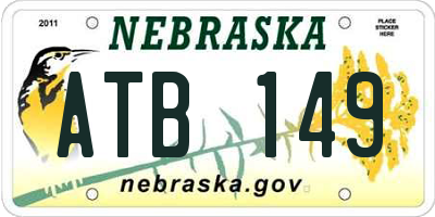 NE license plate ATB149