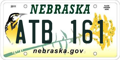 NE license plate ATB161