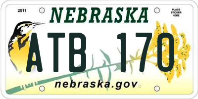NE license plate ATB170