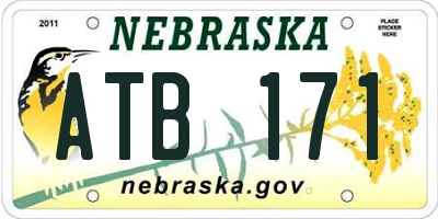 NE license plate ATB171