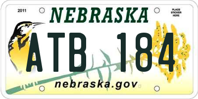 NE license plate ATB184