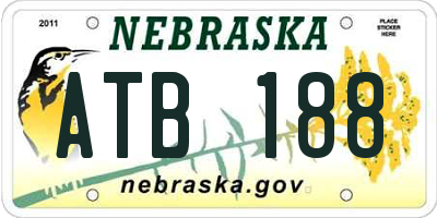 NE license plate ATB188