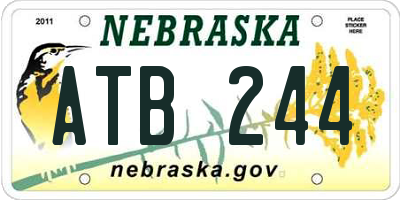 NE license plate ATB244
