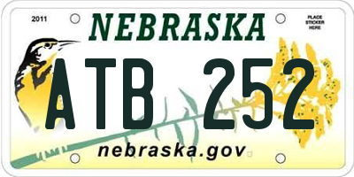 NE license plate ATB252