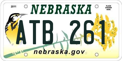 NE license plate ATB261