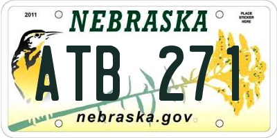 NE license plate ATB271
