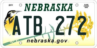 NE license plate ATB272