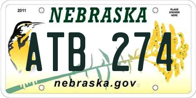 NE license plate ATB274