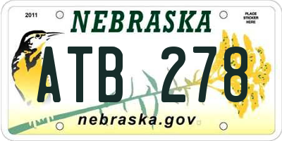 NE license plate ATB278