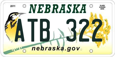 NE license plate ATB322