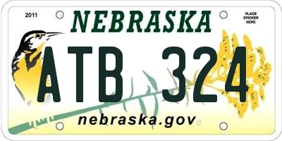 NE license plate ATB324