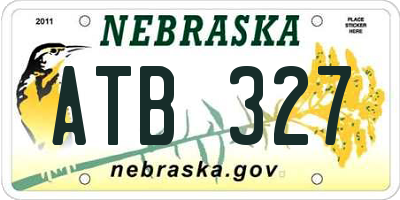 NE license plate ATB327