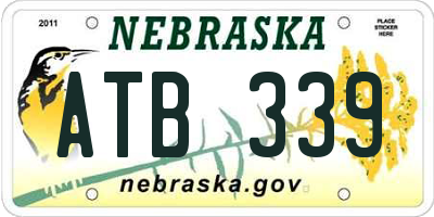 NE license plate ATB339