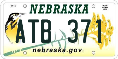 NE license plate ATB371