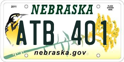 NE license plate ATB401