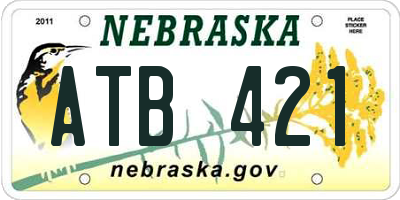 NE license plate ATB421