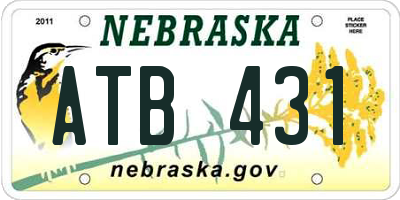 NE license plate ATB431