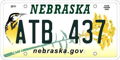 NE license plate ATB437
