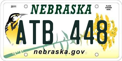 NE license plate ATB448