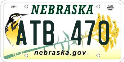 NE license plate ATB470