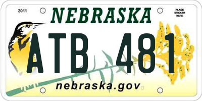 NE license plate ATB481