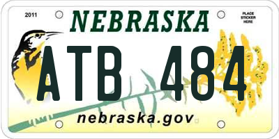 NE license plate ATB484