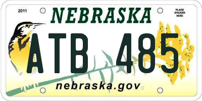 NE license plate ATB485