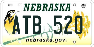 NE license plate ATB520