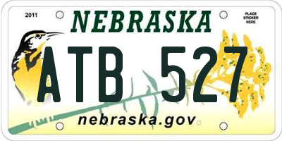 NE license plate ATB527