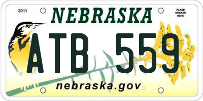 NE license plate ATB559