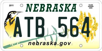 NE license plate ATB564