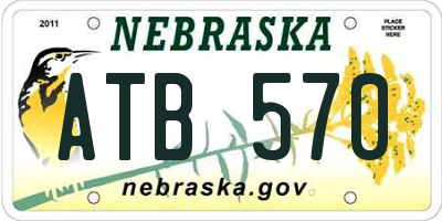 NE license plate ATB570
