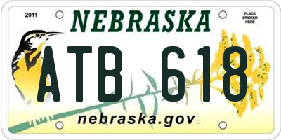 NE license plate ATB618