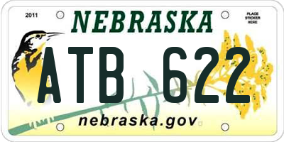 NE license plate ATB622