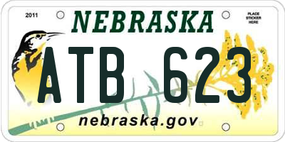 NE license plate ATB623