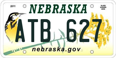NE license plate ATB627