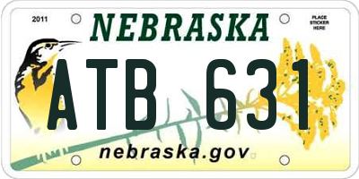 NE license plate ATB631