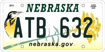 NE license plate ATB632