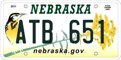 NE license plate ATB651