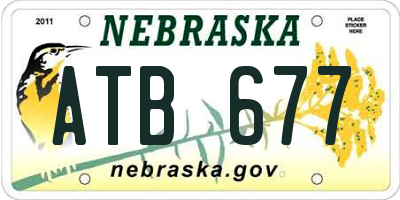 NE license plate ATB677