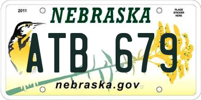 NE license plate ATB679