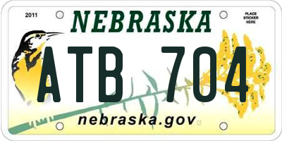 NE license plate ATB704