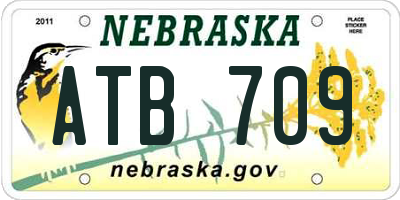 NE license plate ATB709