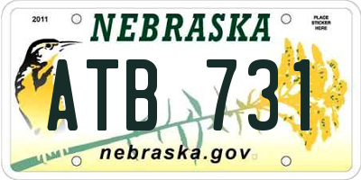 NE license plate ATB731