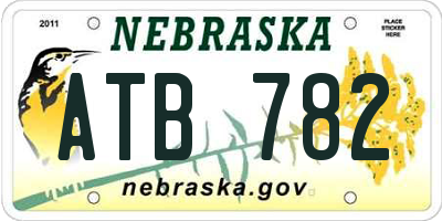 NE license plate ATB782