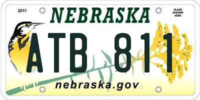 NE license plate ATB811