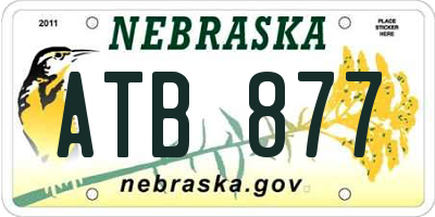 NE license plate ATB877