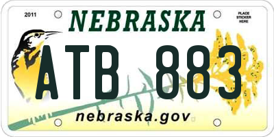 NE license plate ATB883