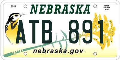 NE license plate ATB891